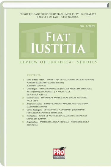 Fiat Iustitia - Review of Juridical Studies