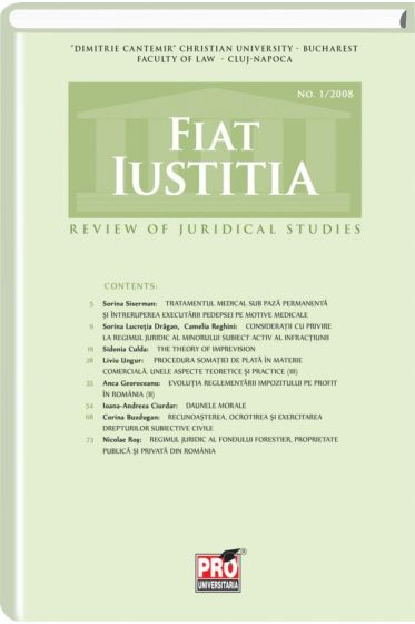 Fiat Iustitia - Review of Juridical Studies