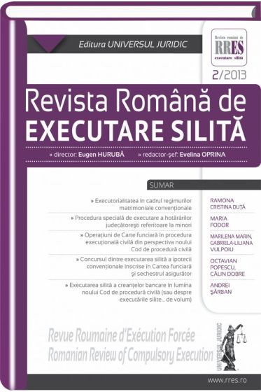 Revista romana de executare silita nr. 2/2013