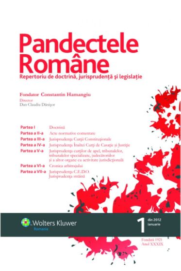 Pandectele Romane nr. 1/2012