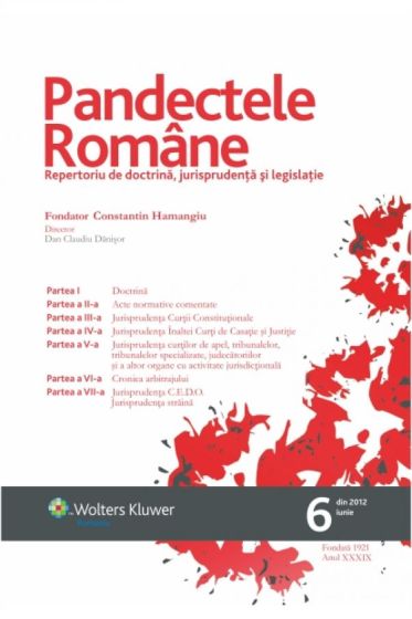 Pandectele Romane  nr. 6/2012