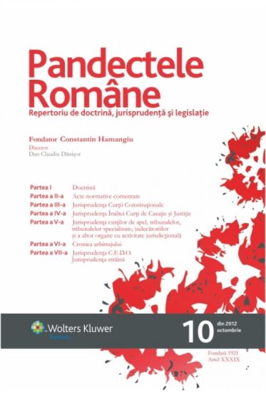 Pandectele Romane  nr. 10/2012