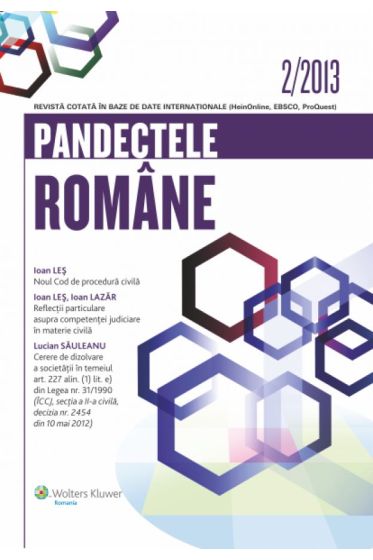 Pandectele Romane  nr. 2/2013
