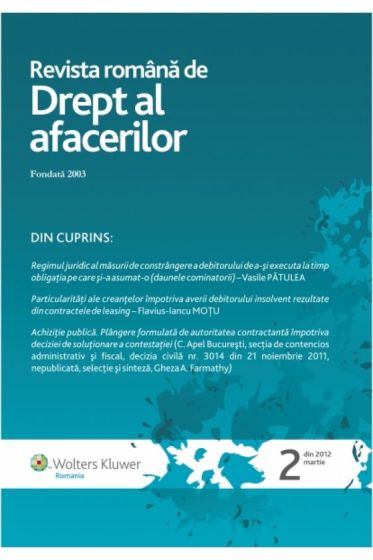 Revista Romana de Drept al Afacerilor nr. 2/2012