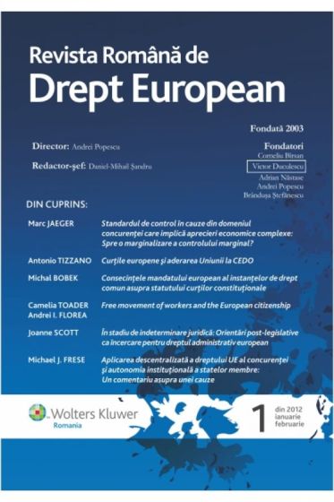 Revista Romana de Drept European nr. 1/2012