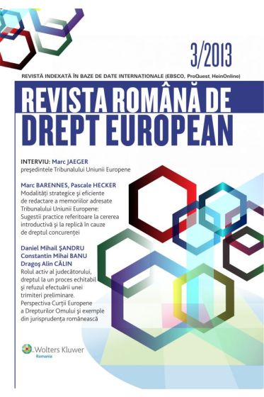 Revista Romana de Drept European nr. 3/2013