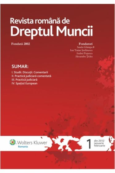 Revista Romana de Dreptul Muncii nr. 1/2012