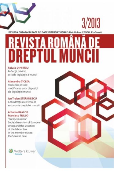 Revista romana de dreptul muncii nr. 3/2013