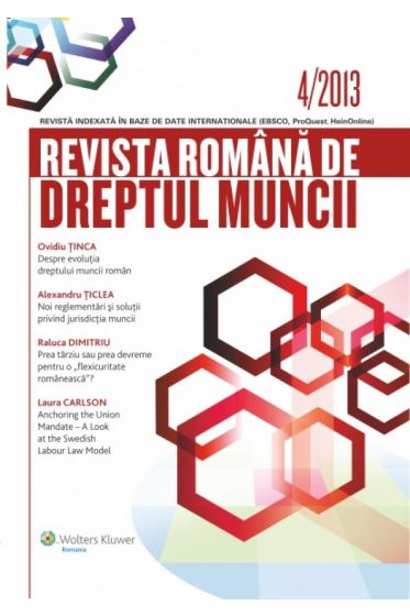 Revista romana de dreptul muncii nr. 4/2013
