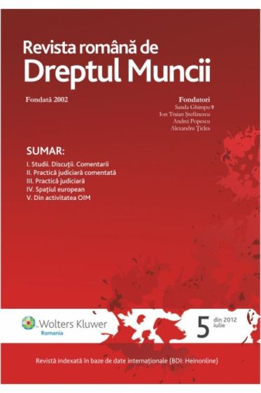 Revista romana de dreptul muncii nr. 5/2012