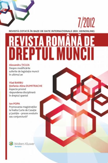 Revista Romana de Dreptul Muncii nr. 7/2012