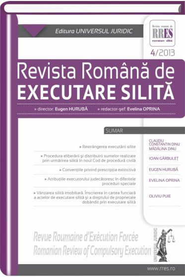 Revista romana de executare silita nr. 4/2013
