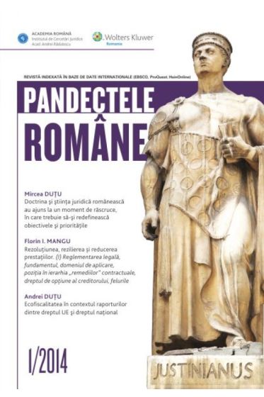 Pandectele Romane  nr. 1/2014