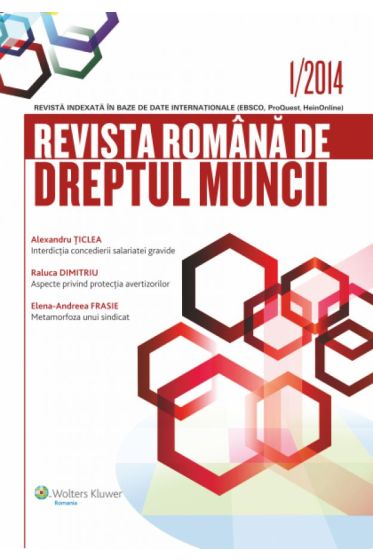 Revista Romana de Dreptul Muncii nr. 1/2014