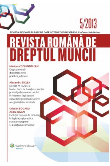 Revista romana de dreptul muncii nr. 5/2013