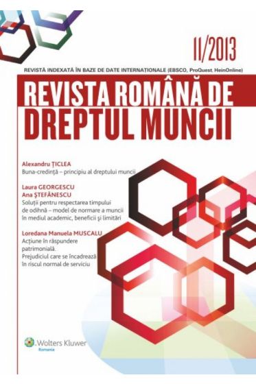 Revista romana de dreptul muncii nr. 11/2013