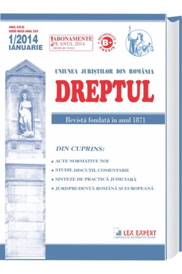 Revista Dreptul nr. 1/2014
