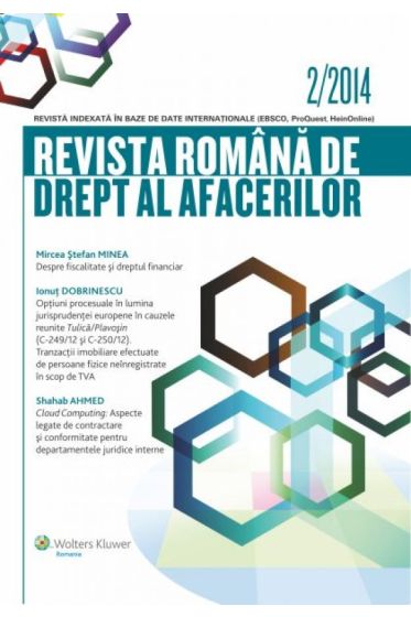 Revista romana de drept al afacerilor nr. 2/2014