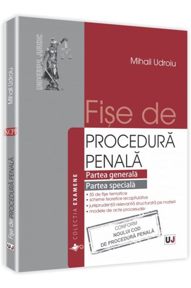 Fise de procedura penala. Partea generala. Partea speciala