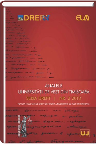 Analele Universitatii de Vest din Timisoara nr. 2/2013