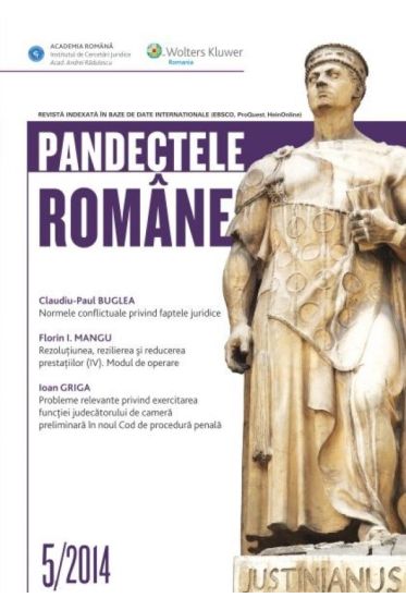 Pandectele Romane  nr. 5/2014
