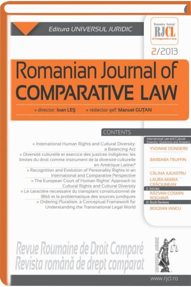 Romanian Journal of Comparative Law nr. 2/2013