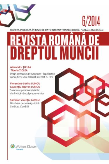 Revista Romana de Dreptul Muncii nr. 6/2014