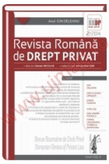 Revista romana de drept privat nr. 2/2014 - Anul Ion Deleanu