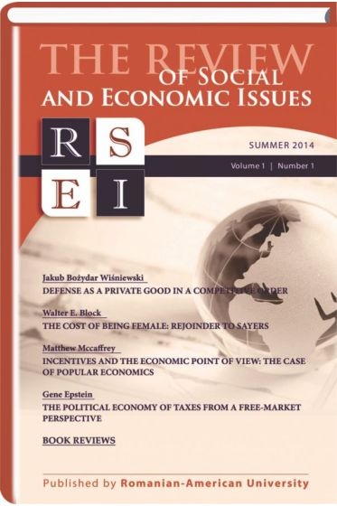 The Review of Social and Economic Issues, Volume 1, Number 1, 2014