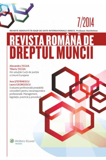 Revista Romana de Dreptul Muncii nr. 7/2014