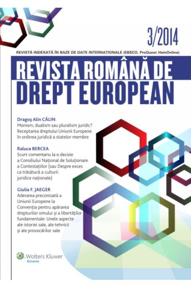 Revista Romana de Drept European nr. 3/2014