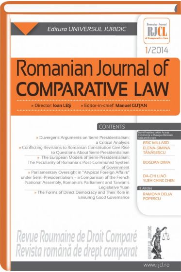 Romanian journal of comparative law no. 1/2014