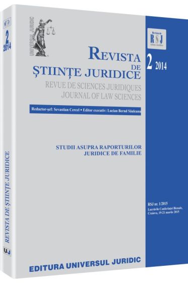 Revista de stiinte juridice nr. 2/2014