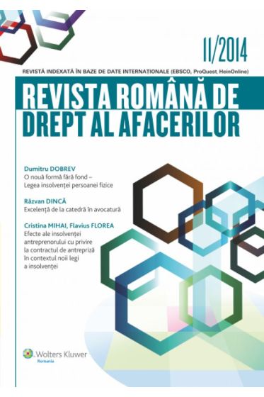 Revista romana de drept al afacerilor nr. 11/2014