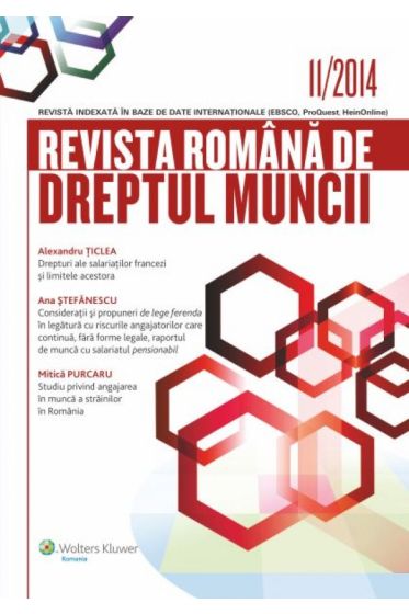 Revista Romana de Dreptul Muncii nr. 11/2014