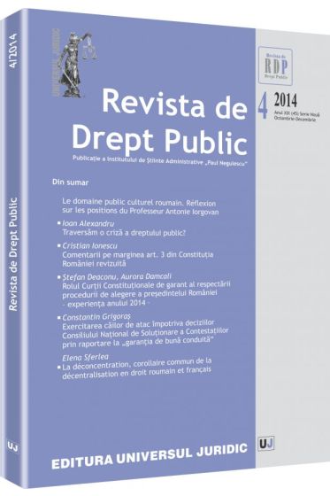 Revista de Drept Public nr. 4/2014