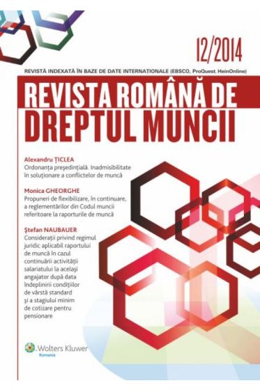 Revista Romana de Dreptul Muncii nr. 12/2014