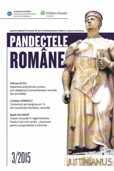 Pandectele Romane 3/2015