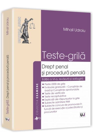 Teste-grila. Drept penal si procedura penala
