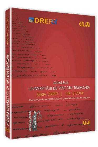 Analele Universitatii de Vest din Timisoara 2/2014