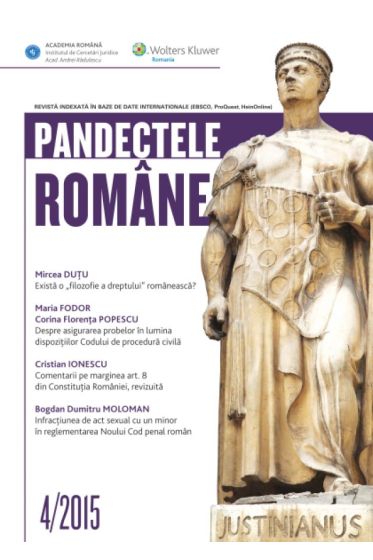 Pandectele Romane 4/2015