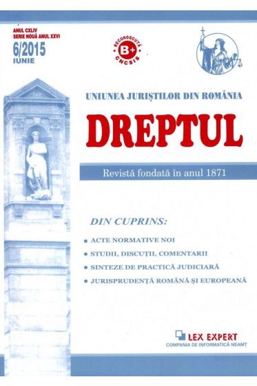 Revista Dreptul nr. 6/2015