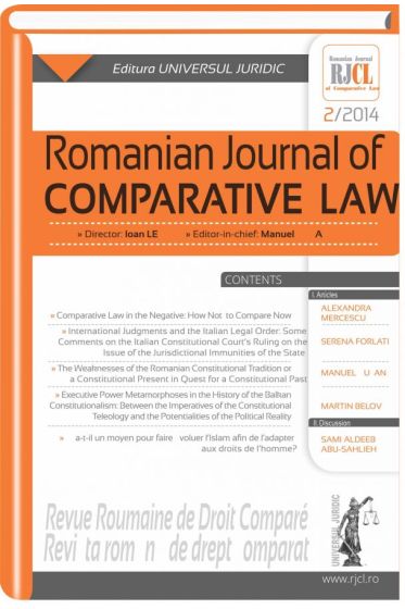 Romanian journal of comparative law no. 2/2014