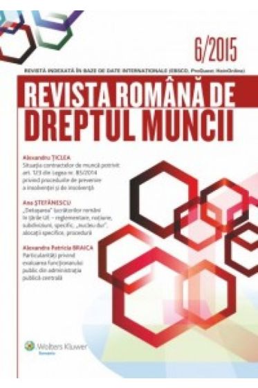 Revista Romana de Dreptul Muncii nr. 6/2015