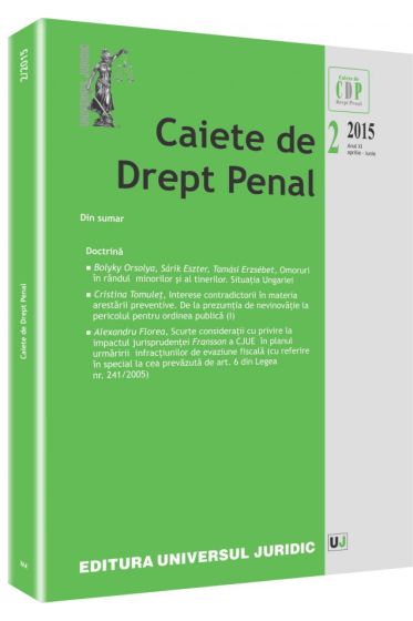 Caiete de Drept Penal nr. 2/2015
