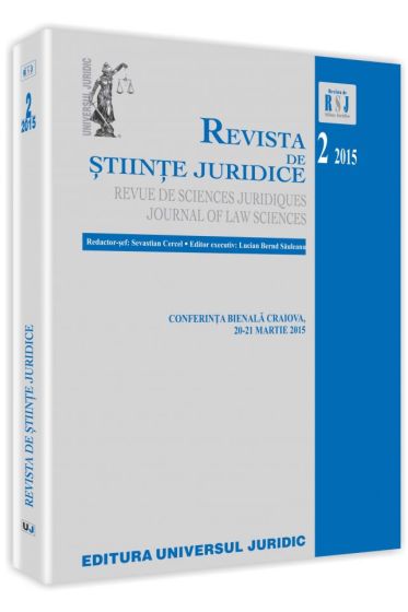 Revista de stiinte juridice nr. 2/2015