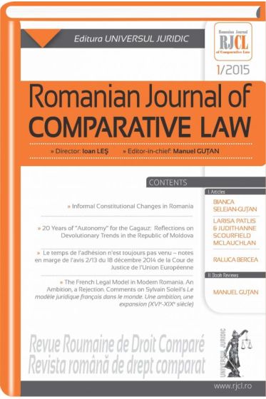 Romanian journal of comparative law no. 1/2015