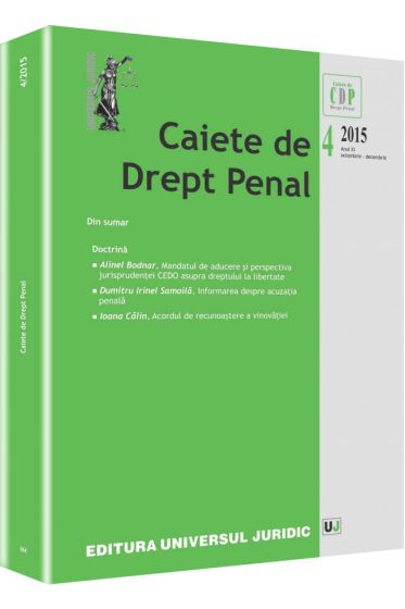 Caiete de drept penal nr. 4/2015
