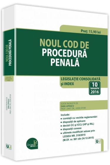 Noul Cod de procedura penala 2016