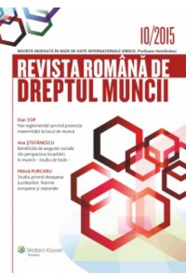 Revista Romana de Dreptul Muncii nr. 10/2015